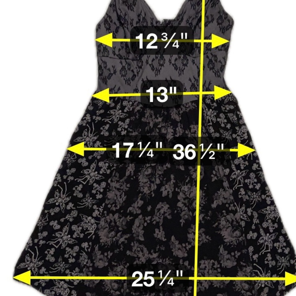 Cosmic Aura Black Lace Handkerchief Hem Mini Dress Goth Skulls Witchy Medium - Picture 4 of 13